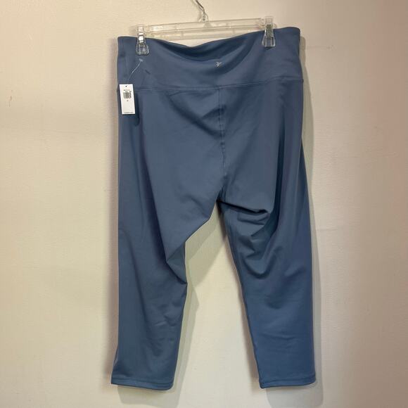 Old Navy Go Dry High Rise Capri Leggings Size XL Blue Activewear Yoga - Picture 2 of 10
